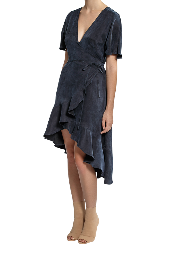 Iris Wrap Dress - Midnight Blue